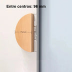Tirador de madera maciza media luna para muebles y cajones – haya o nogal – 80 a 200 mm