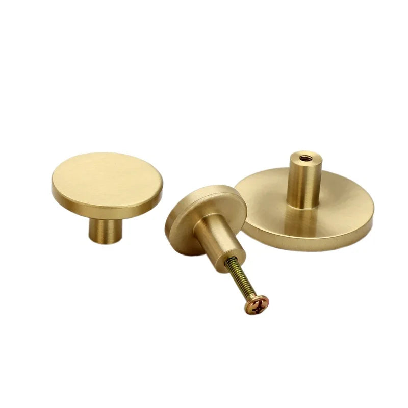 Pomo dorado de latón macizo para muebles y cajones – estilo nórdico – 22 formas