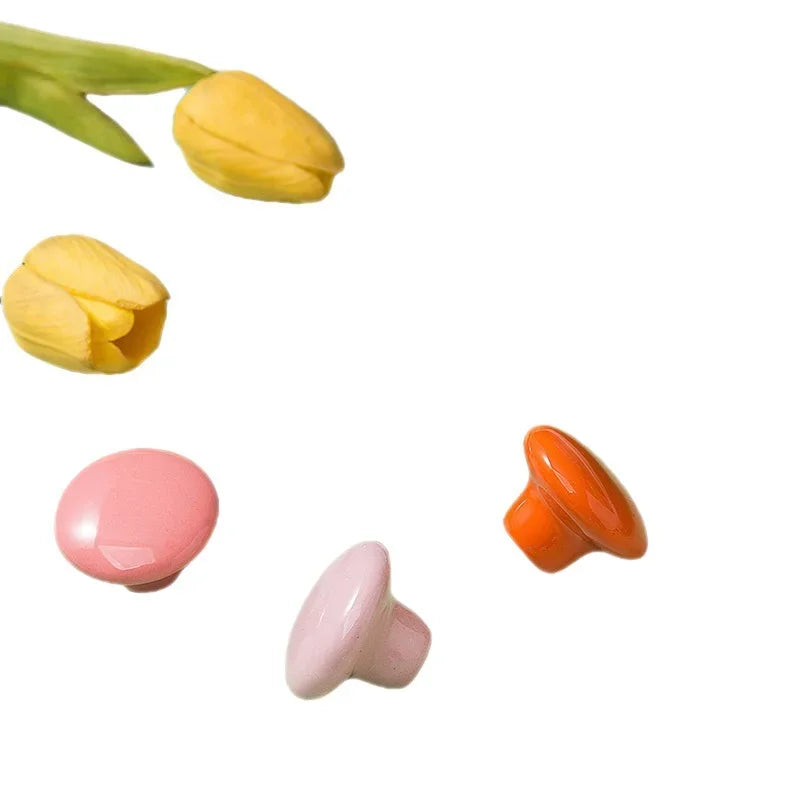 Pomo infantil de cerámica de colores para cómoda, armario y cajones – Ø 32 o 38 mm