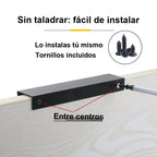 Tirador perfil de canto para puertas de cocina y armario – aluminio negro, plata o dorado – 80 a 500 mm