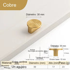 Tirador de diseño moderno para muebles y cajones – relieve de líneas – dorado o blanco y negro – pomo a 160 mm