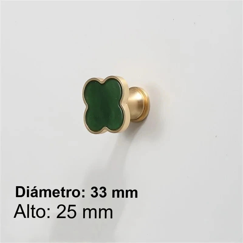 Pomo y tirador dorado efecto mármol para muebles y cajones – rosa, verde, azul o blanco