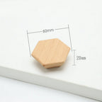 Pomo de madera maciza para muebles y cajones – hexagonal, redondo, cuadrado o seta – haya o nogal