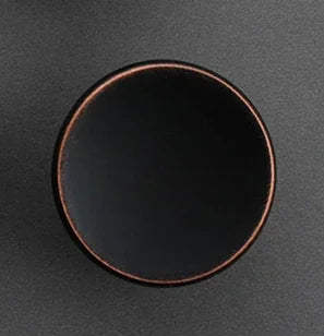 Pomo plano redondo para muebles y cajones – gris perla, dorado o negro – zamak – pack de 2
