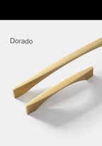 Tirador de cocina moderno curvo – negro, dorado o bronce – aluminio – para armarios – 96 a 320 mm
