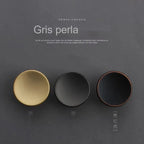 Pomo plano redondo para muebles y cajones – gris perla, dorado o negro – zamak – pack de 2