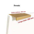 Tirador perfil de canto para puertas de cocina y armario – aluminio negro, plata o dorado – 80 a 500 mm