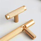 Tirador de cocina dorado champán moleteado – aluminio – para muebles y armarios – pomo, 96 a 192 mm