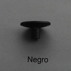Pomo plano redondo para muebles y cajones – gris perla, dorado o negro – zamak – pack de 2