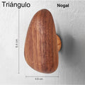 Pomo de madera de nogal macizo para muebles y cajones – forma de canto rodado – 4 formas