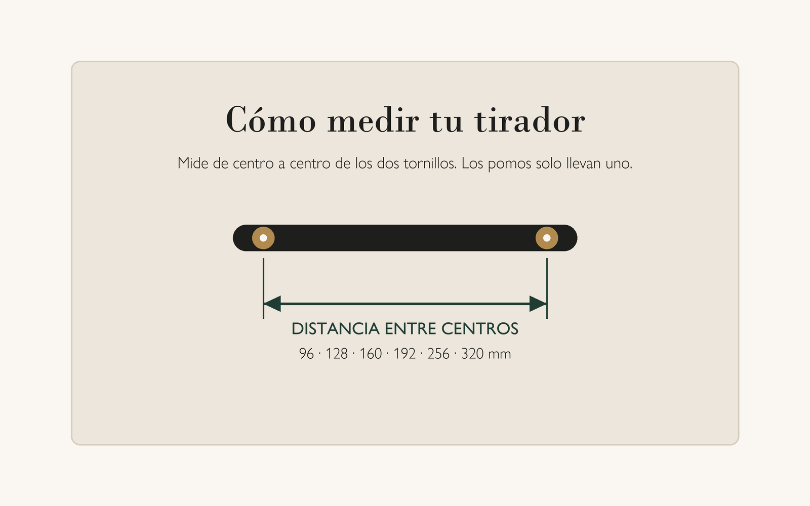 Cómo medir la distancia entre centros de un tirador